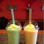 Bubble Smoothie: Green (Honeydew) & Yellow (Mango)